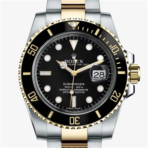 Orologio Rolex Submariner Date in acciaio Oystersteel e oro 